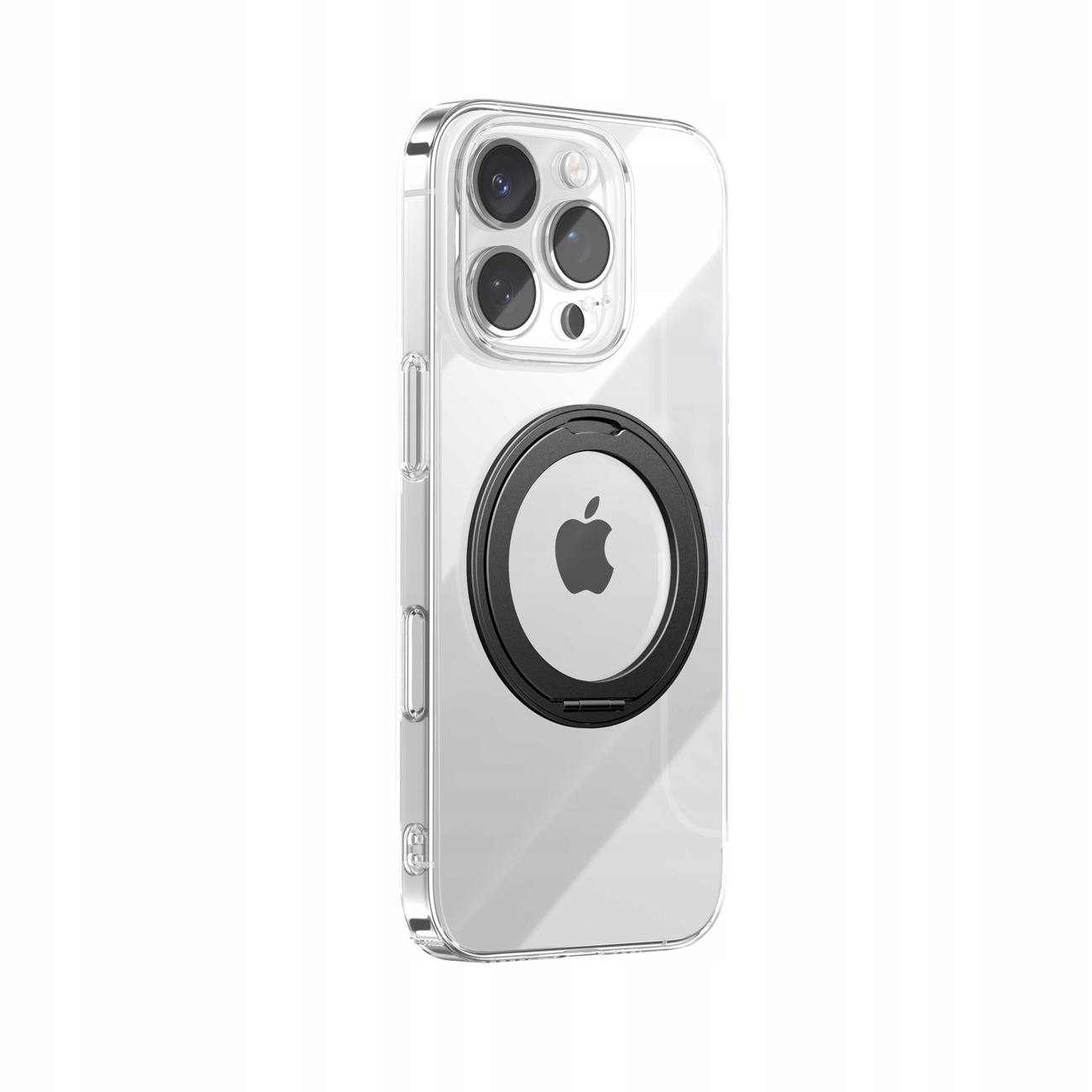 Etui Joyroom na iPhone 16 Pro Max MagSafe z ringiem podstawką czarne