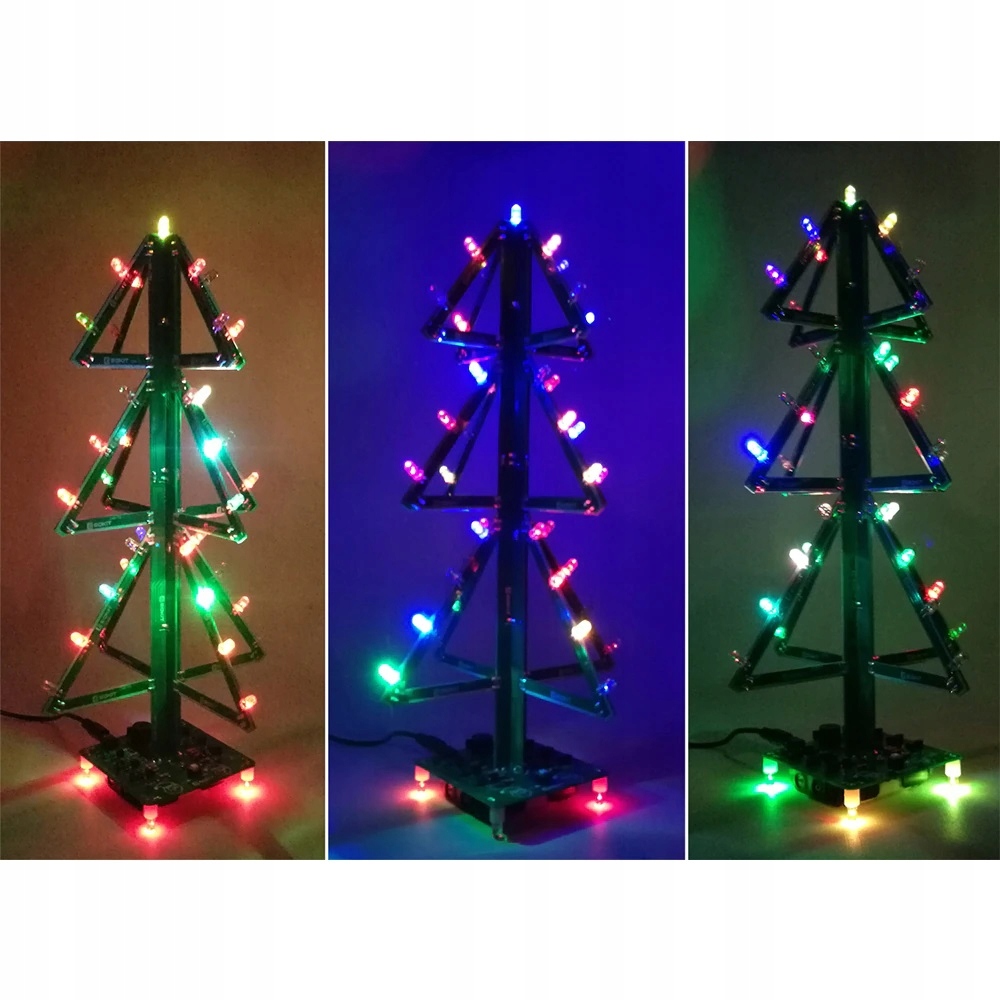 vánoční stromek 37LED přes 30 cm Hraje a svítí Diy Kit