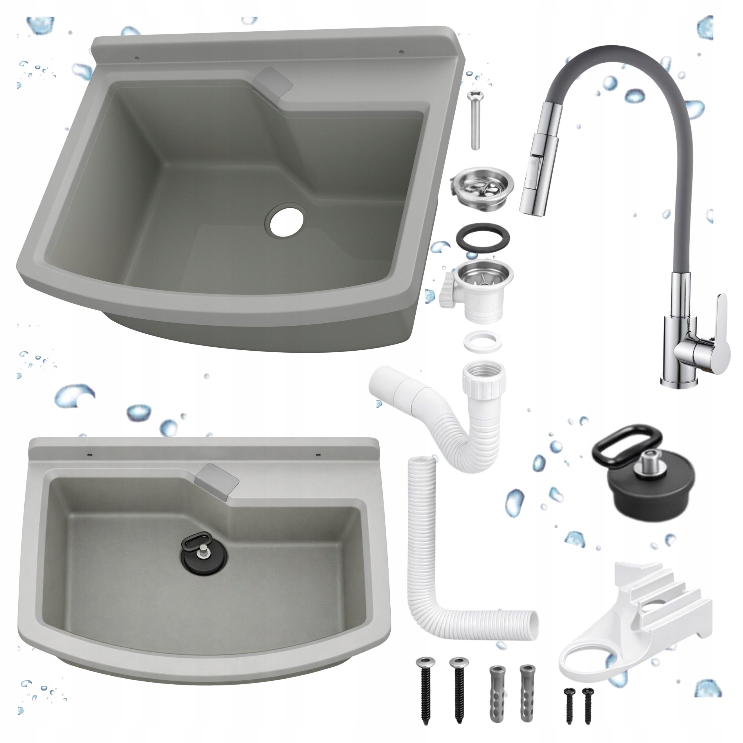 Ekonomický dřez Dřez 60 Baterie ohebná dvouproudová