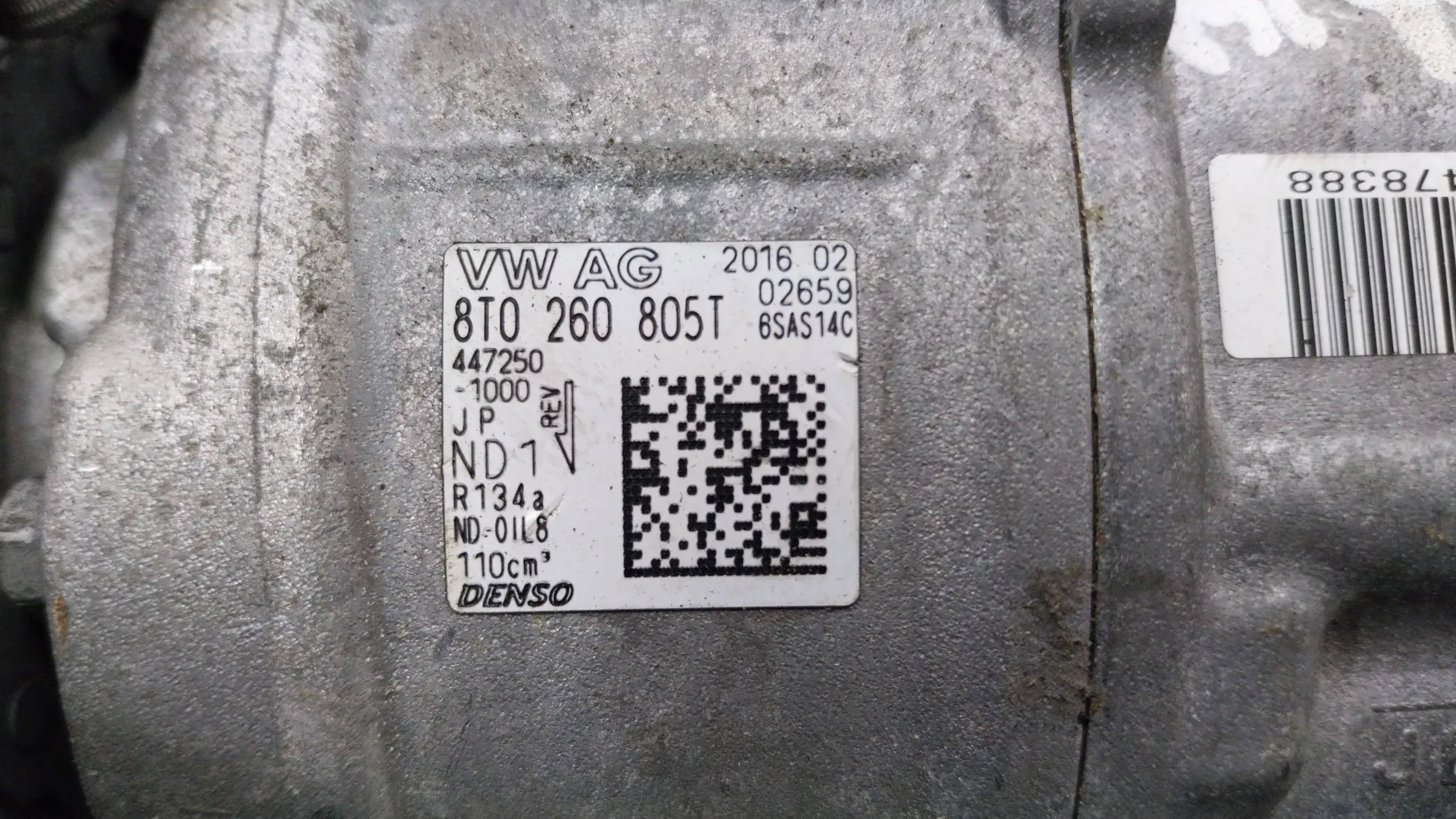air conditioning compressor compressor; 8T0260805T Audi A4 A5 A6 Q5 2.0 TDI