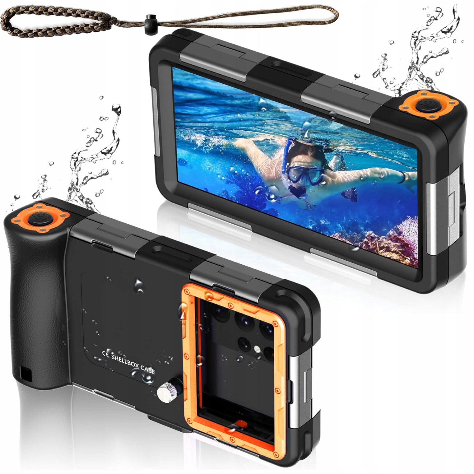 Pouzdro Vodotěsné Univerzální Velké pro telefon pro potápění a plavání IPX8