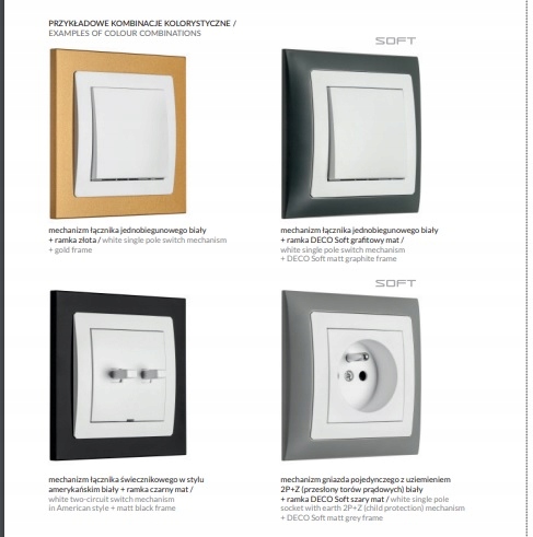 Włącznik amerykański grafit mat DECO 28DWPUS-1 Rodzaj wyłącznik