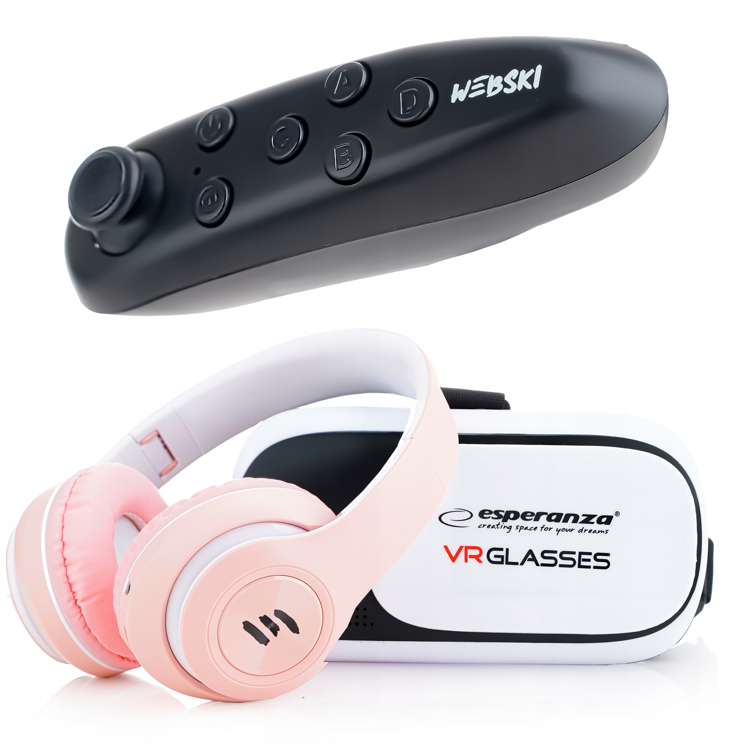 OKULARY VR GOGLE DO TELEFONU+ KONTROLER BLUETOOTH