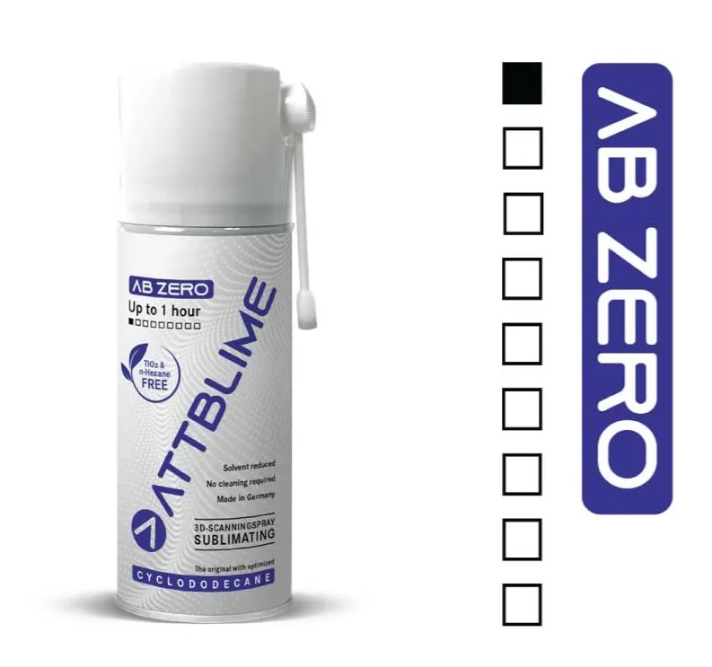 Attblime Zmizelý sprej pro 3D skenování Ab Zero 400 ml