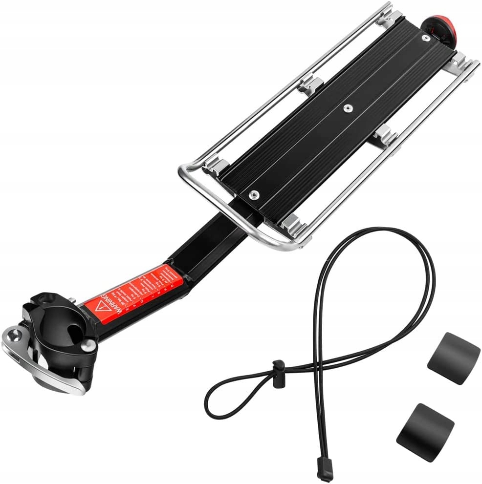 BAGAŻNIK ROWEROWY NA TORBĘ SAKWĘ KUFER DO SZTYCY TYLNY ROWER ROWERU LAMPKA Model tylny