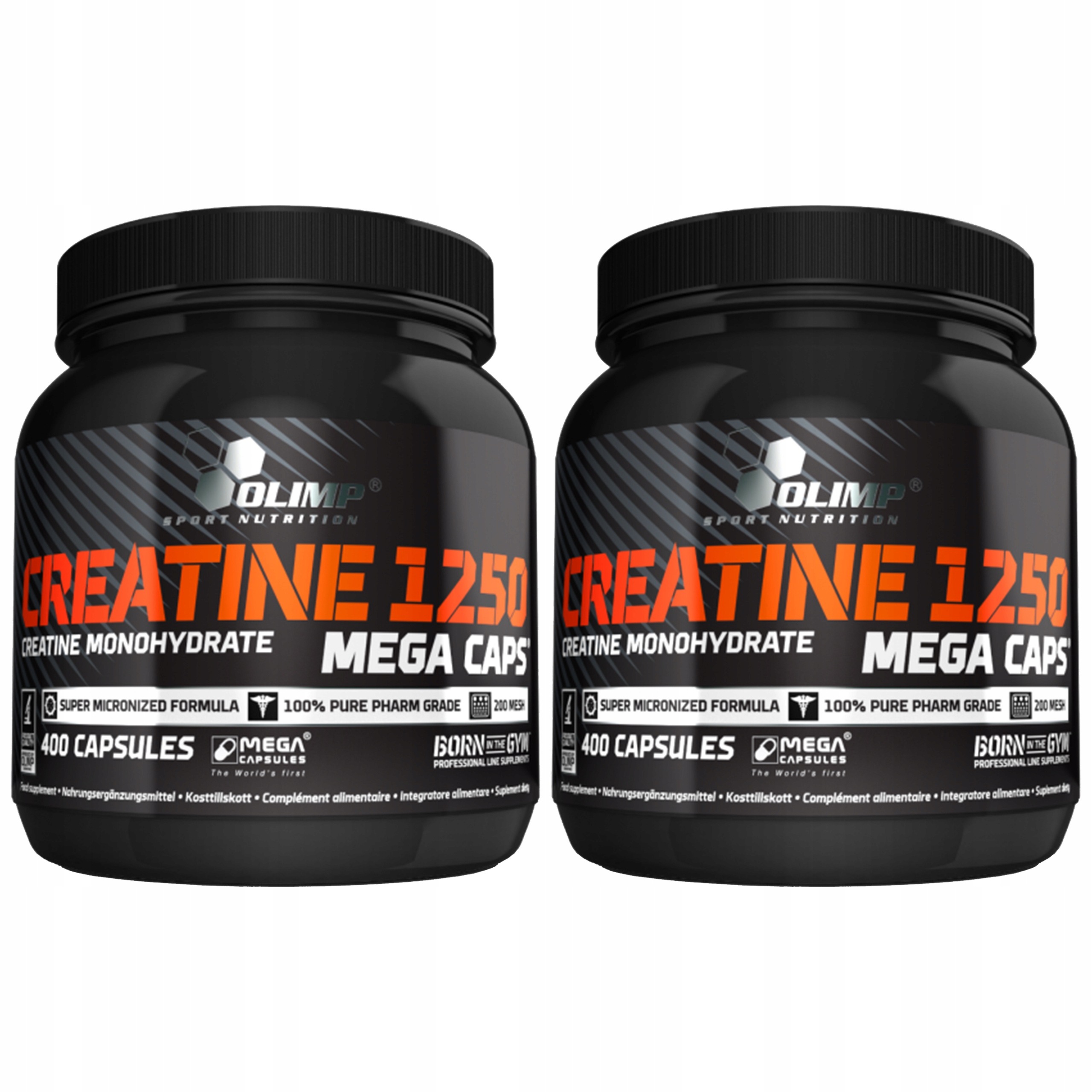 2x Kreatin Monohydrát 400 Kapslí Síla Masa Caps Olimp