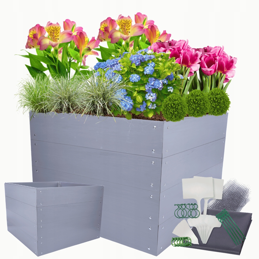 Pvc box na zeleninu, vyvýšený, plast zeleninový záhon 80x110x100