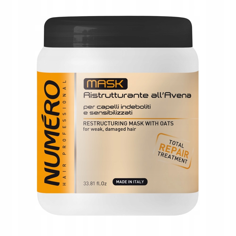 Restructuring Mask With Oats Obnovující maska na vlasy 1000 ml Numero