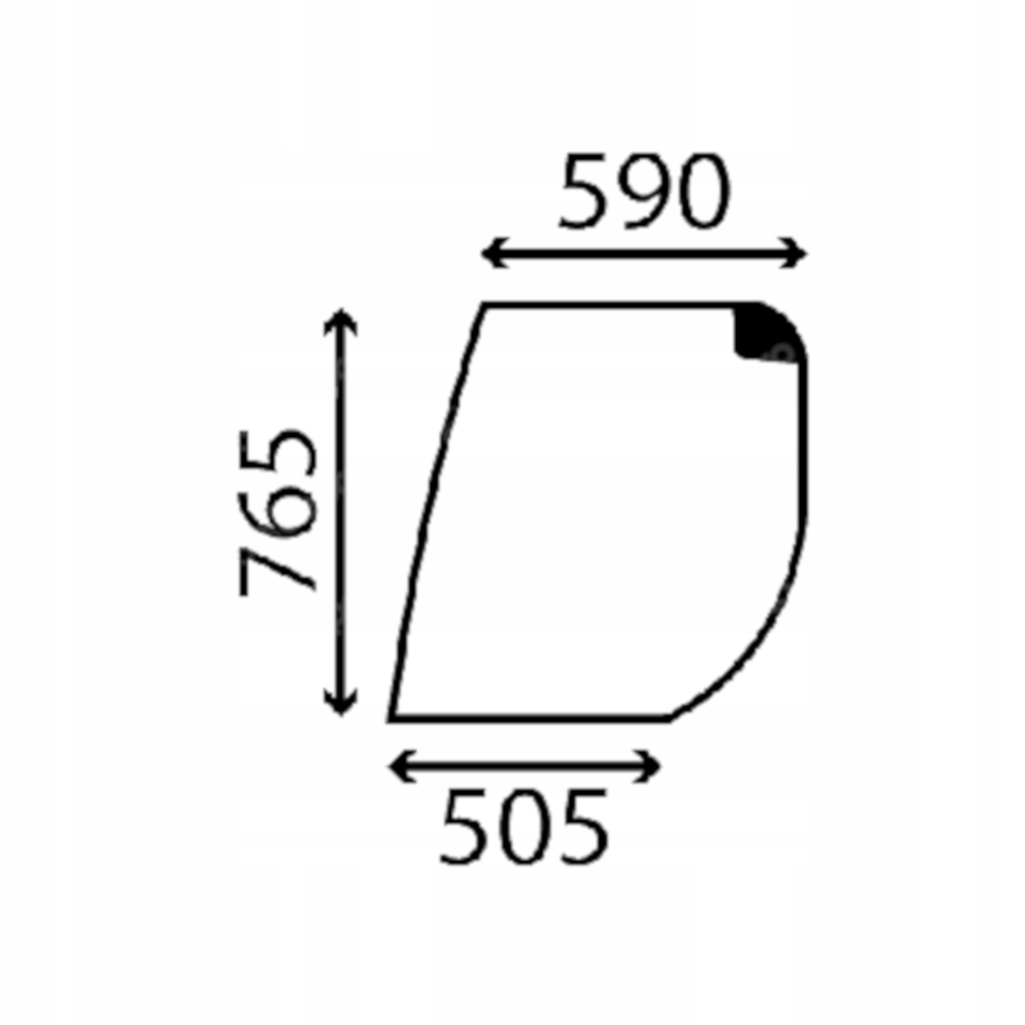 sklo Case, Hyundai boční pravé zadní 71ML-01320