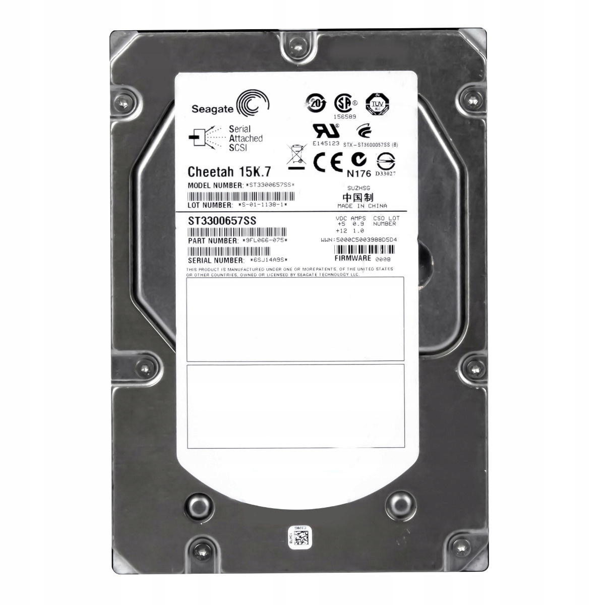 

Seagate 300GB 15K 16MB Sas 6G 3.5'' ST3300657SS