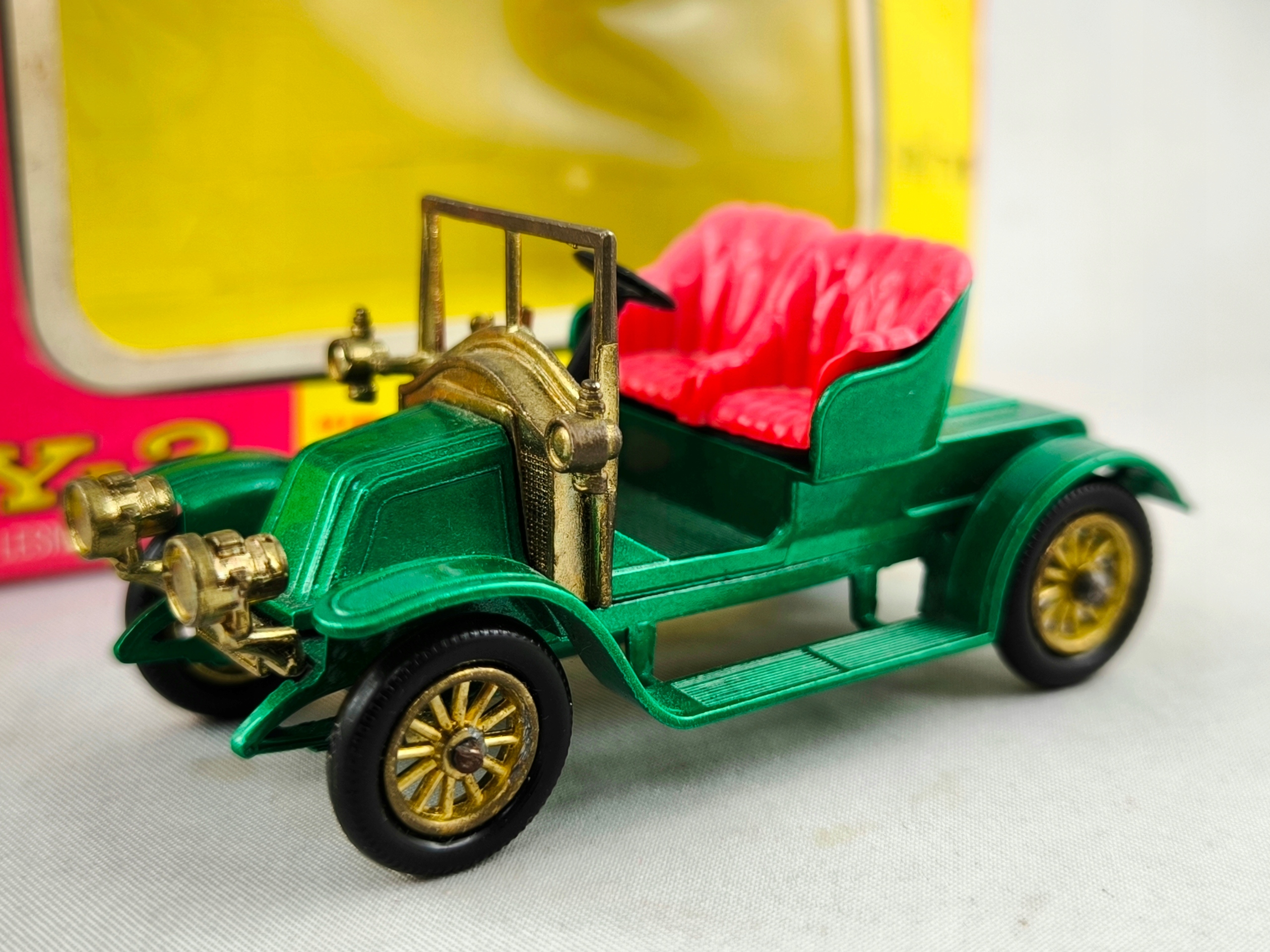METALOWY RESORAK VINTAGE MATCHBOX Y-2 Renault Two-Seater 1911 w Org.Pudełku