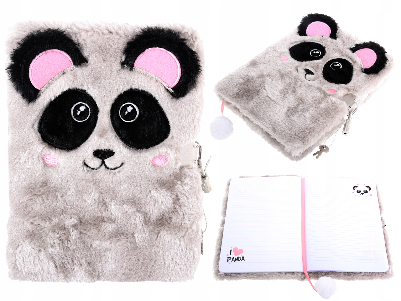 PAMIĘTNIK Z KŁÓDKĄ A5 PANDA MY LITTLE FRIEND ST. MAJEWSKI