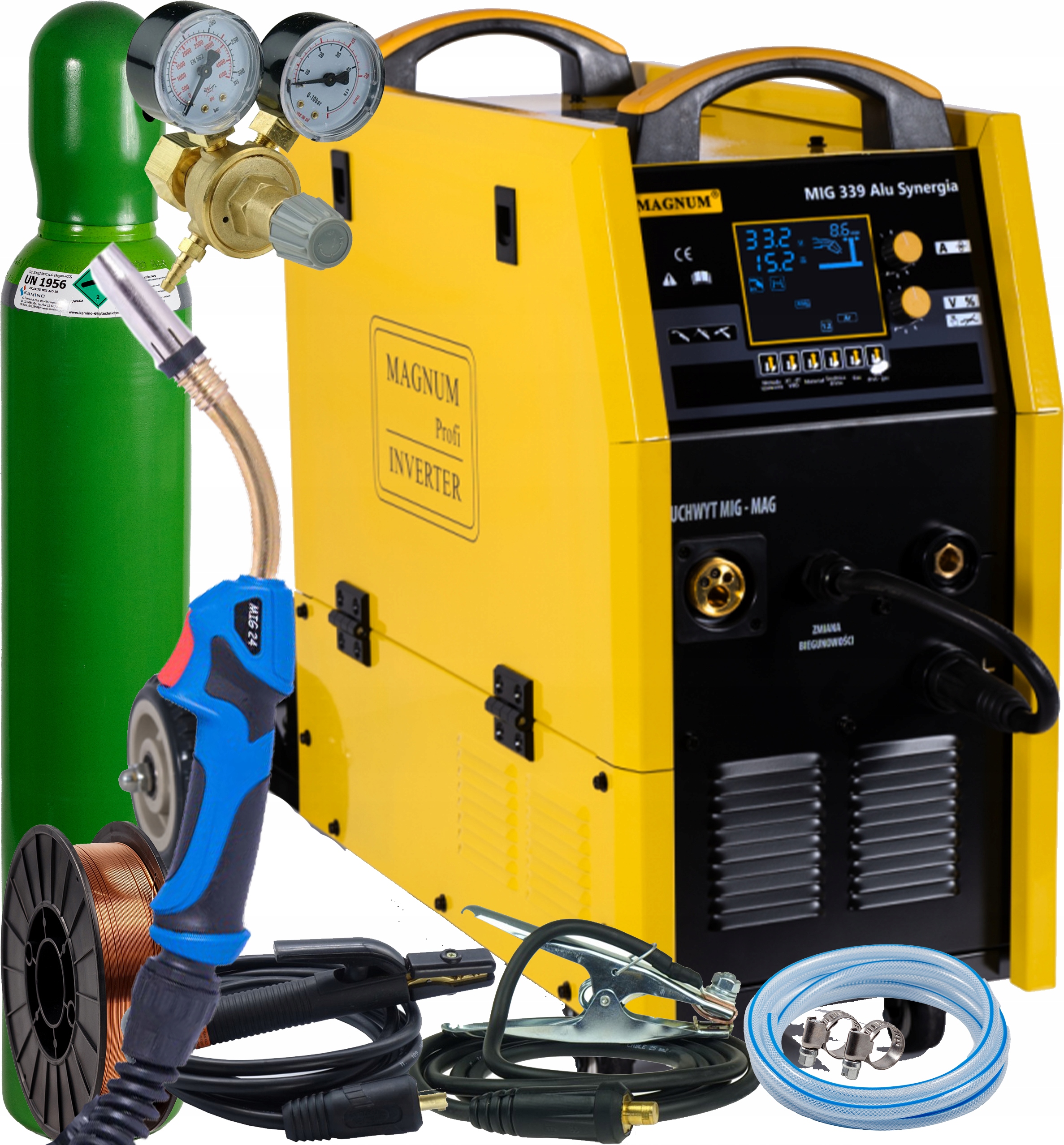 Migomat Magnum Mig 339 Aluminium Synergie Mma Tig 315A sada 4 kusů