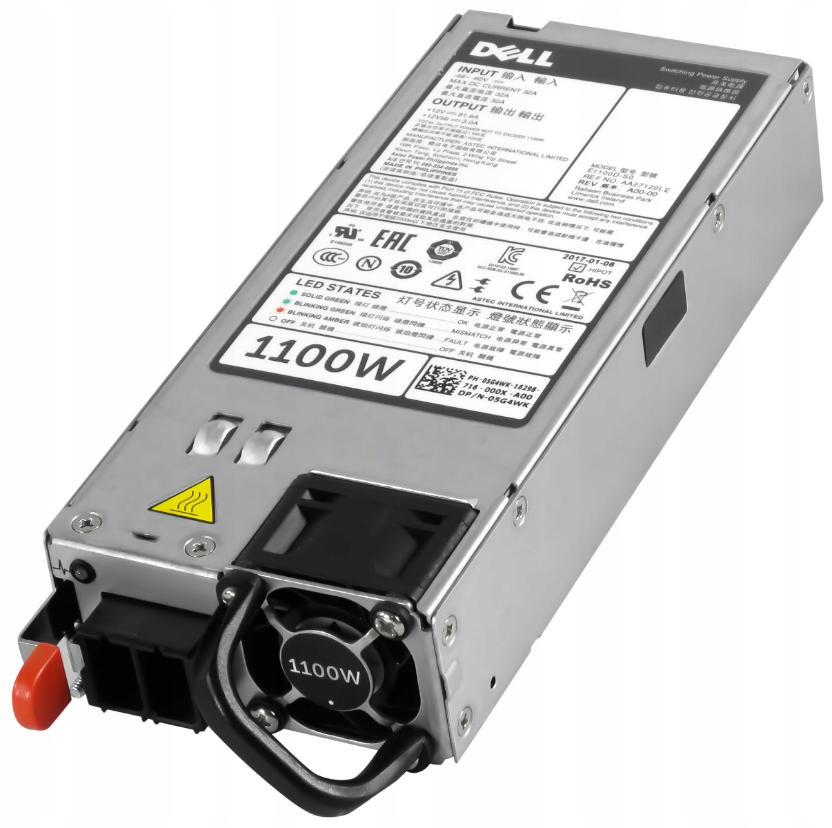 DELL 05G4WK 1100W E1100D-S0 PowerEdge R720 R620