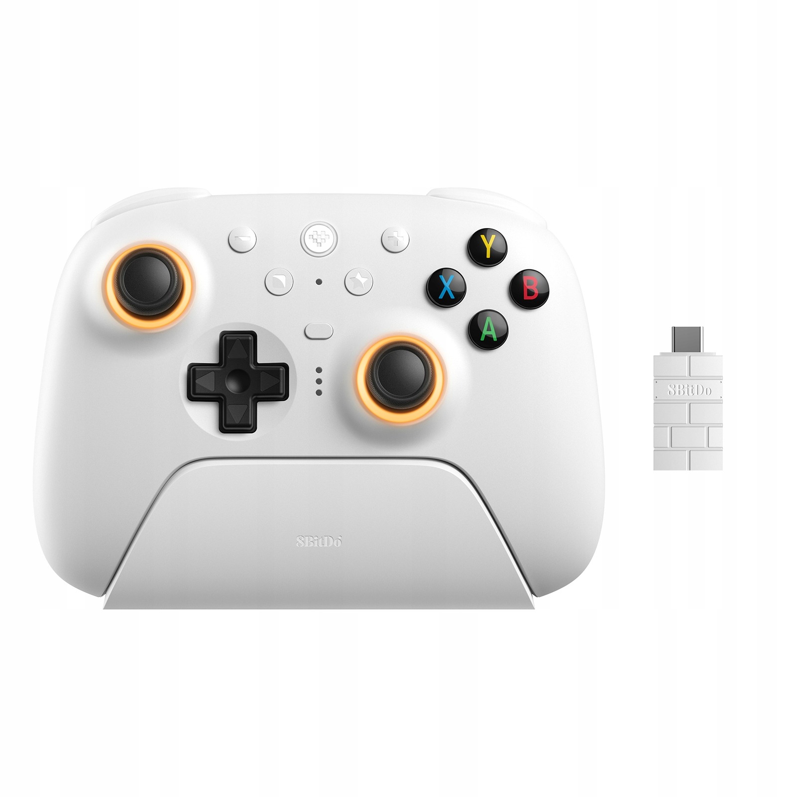Bezdrátový ovladač pro Pc Android 8BitDo Ultimate 2 Wireless 2.4GHz, bílý
