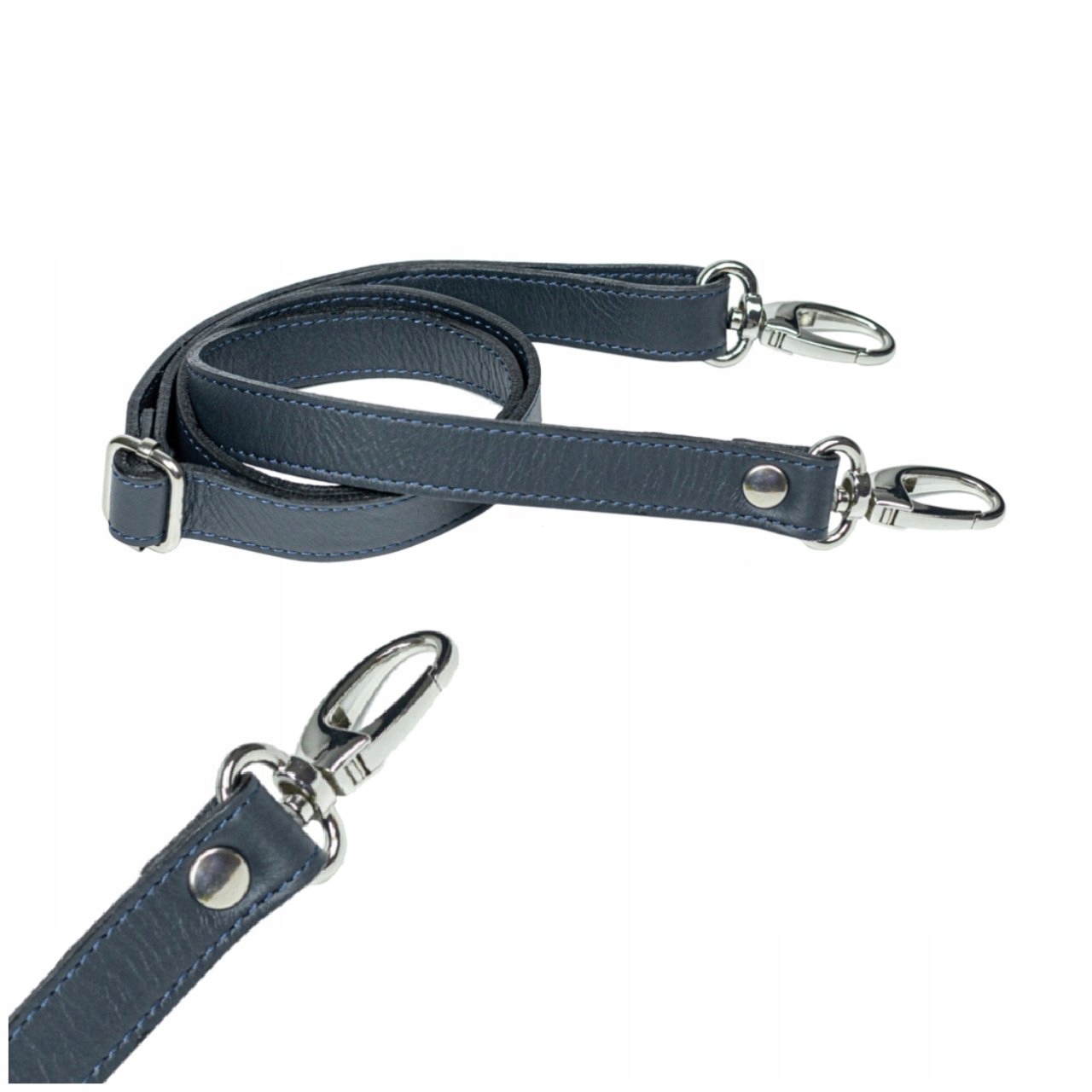 PASEK DO TOREBKI REGULOWANY DŁUGI SKÓRZANY GRANAT