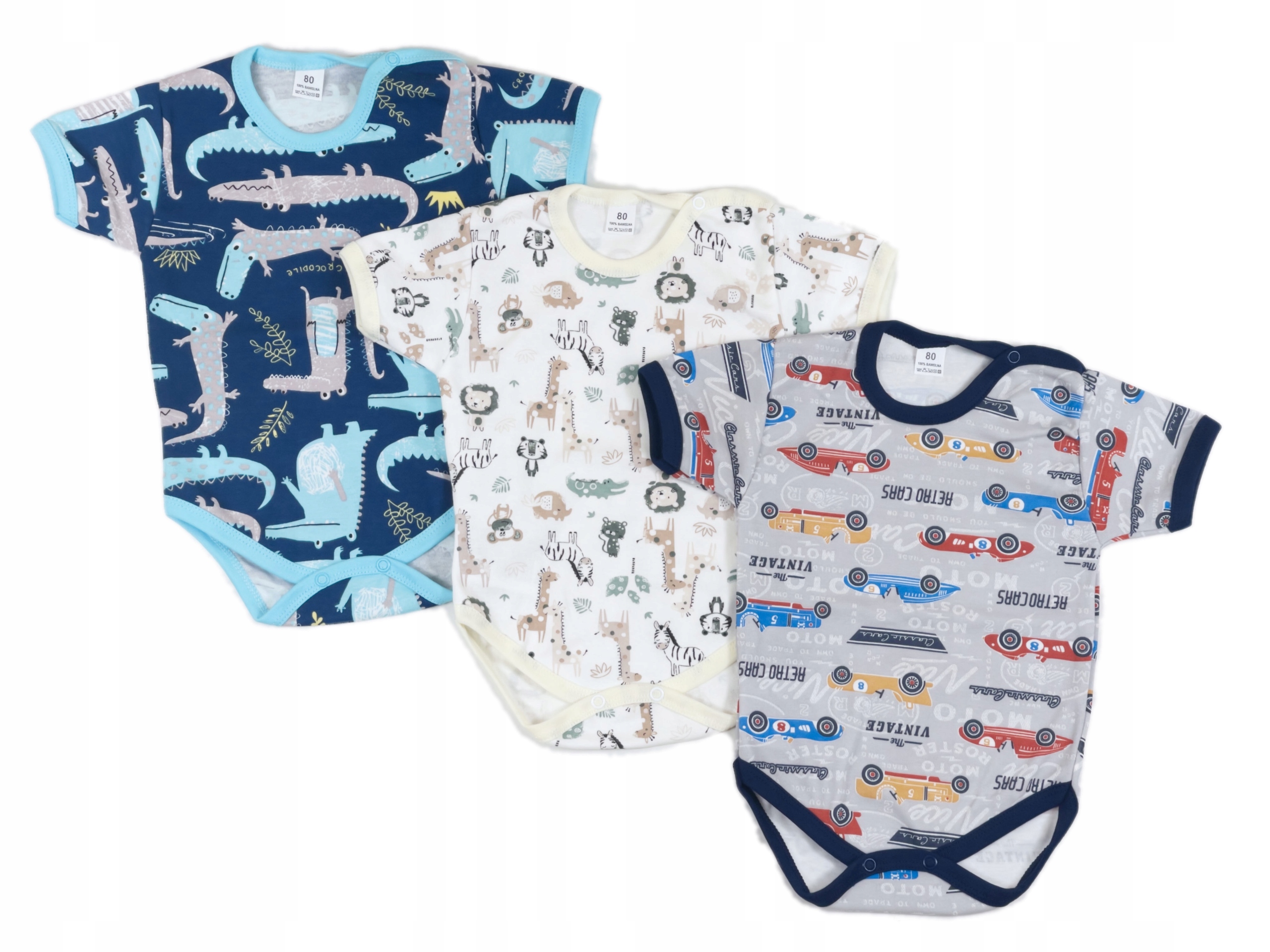 

Body niemowlęce krótki rękaw dziecięce 3-pack 68
