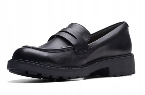 CLARKS ORINOCO 2 MOKASYNY DAMSKIE SKÓRZANE 39 1ŻBA Wzór dominujący bez wzoru