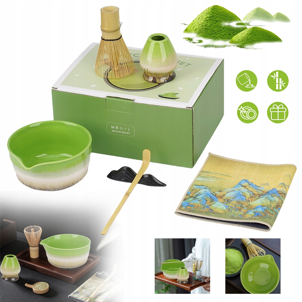 Zestaw Do Herbaty Matchy, Tradycyjna Japońska Ceremonia Parzenia, 6 Szt.