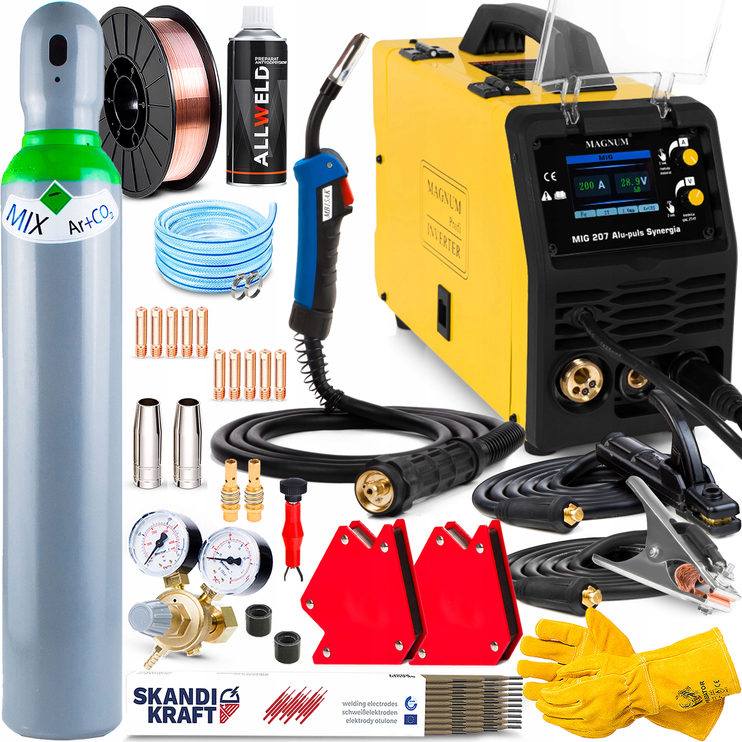 Invertorová Svářečka Invertorová Magnum Mig 207 Alu Puls Synergie Mma Tig 200A