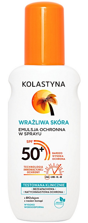 

Kolastyna Opalanie Emulsja SPF50 Spray Skóra Wrażl
