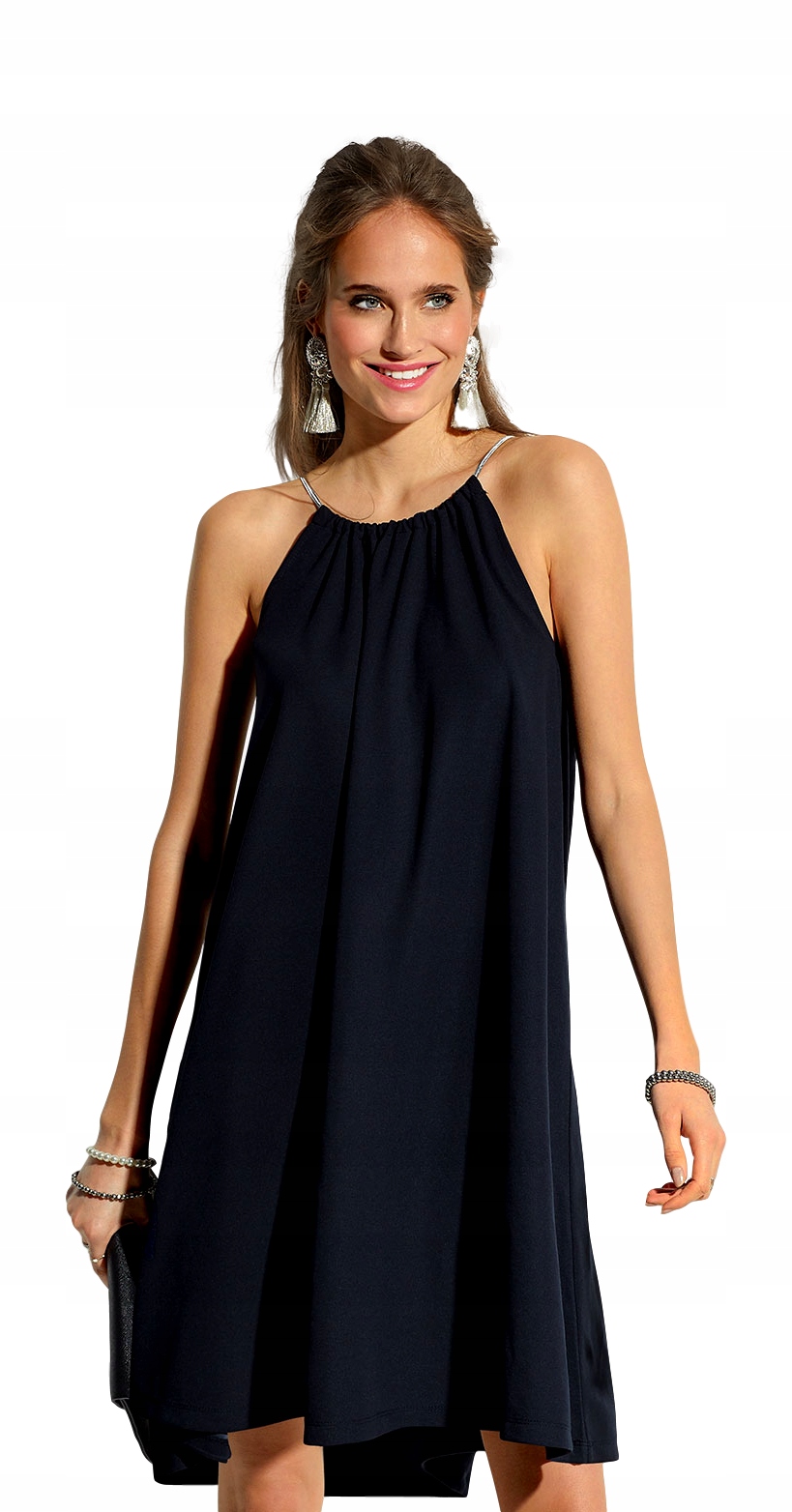 

Elegancka klasyczna sukienka z łańcuszkiem *M