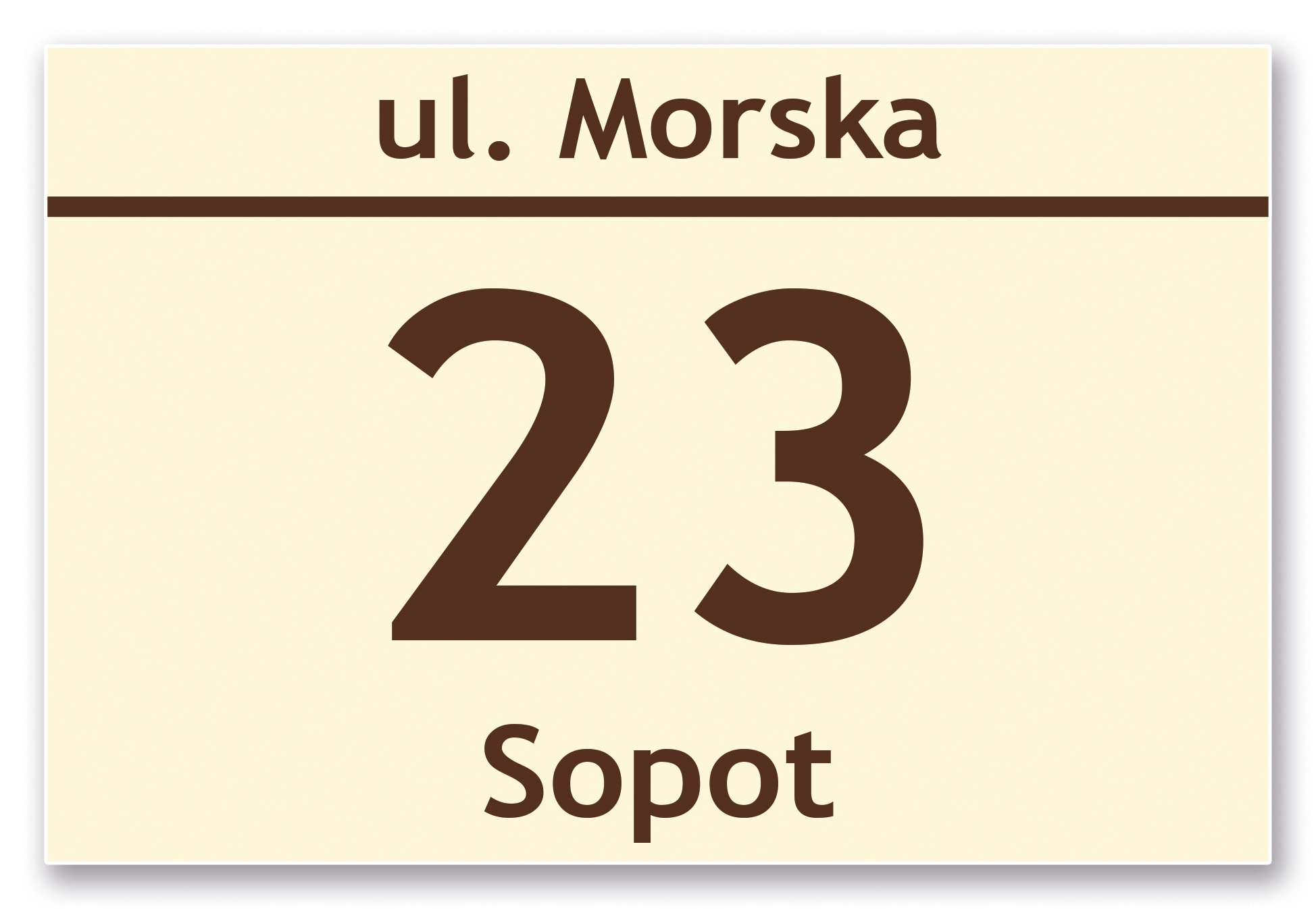 TABLICZKA ADRESOWA z numerem domu ALUMINIOWA 30x20