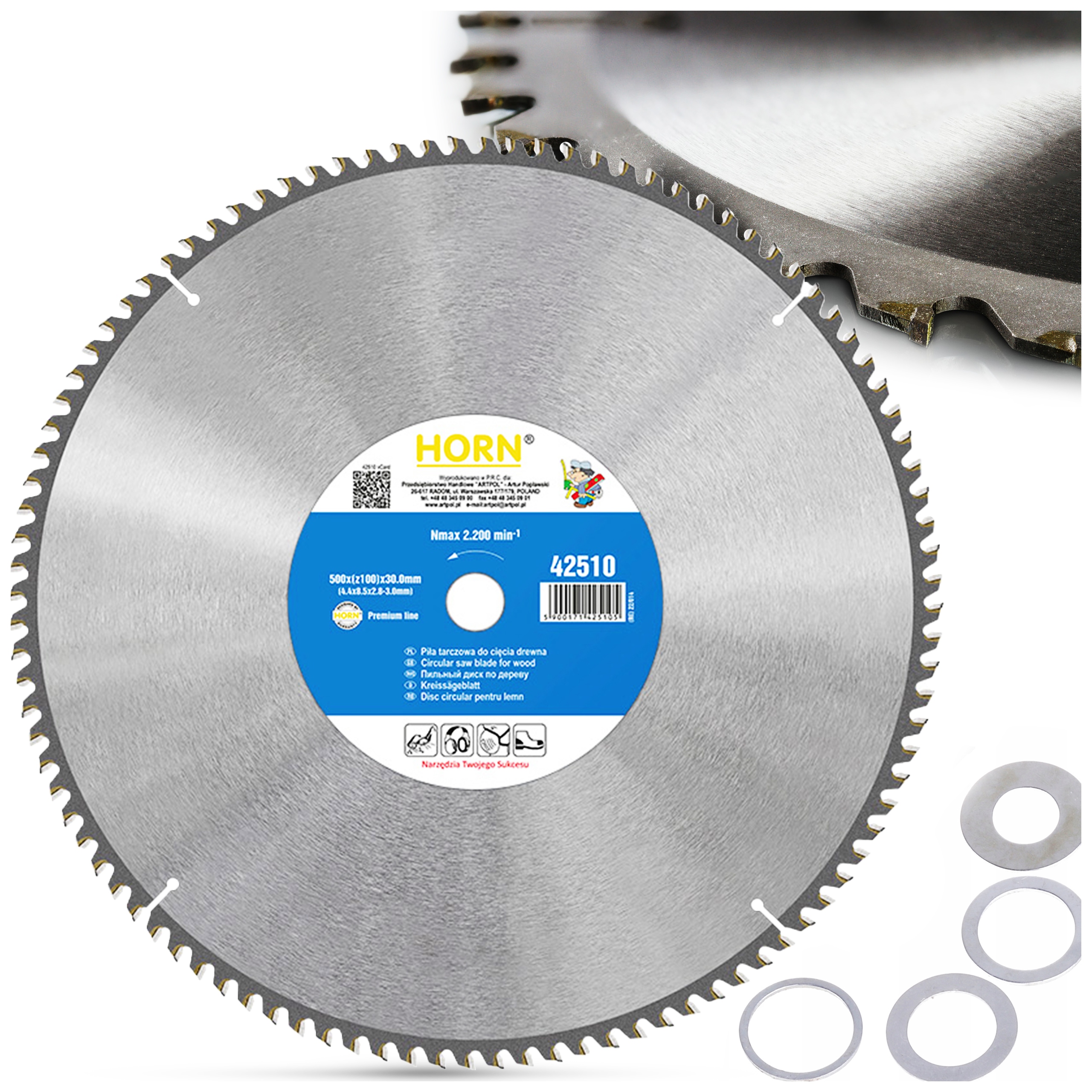 Kotouč Na Dřevo 500x30mm 100 zebow Kotoučová Pila Pro Krajiny Řezání Dřeva