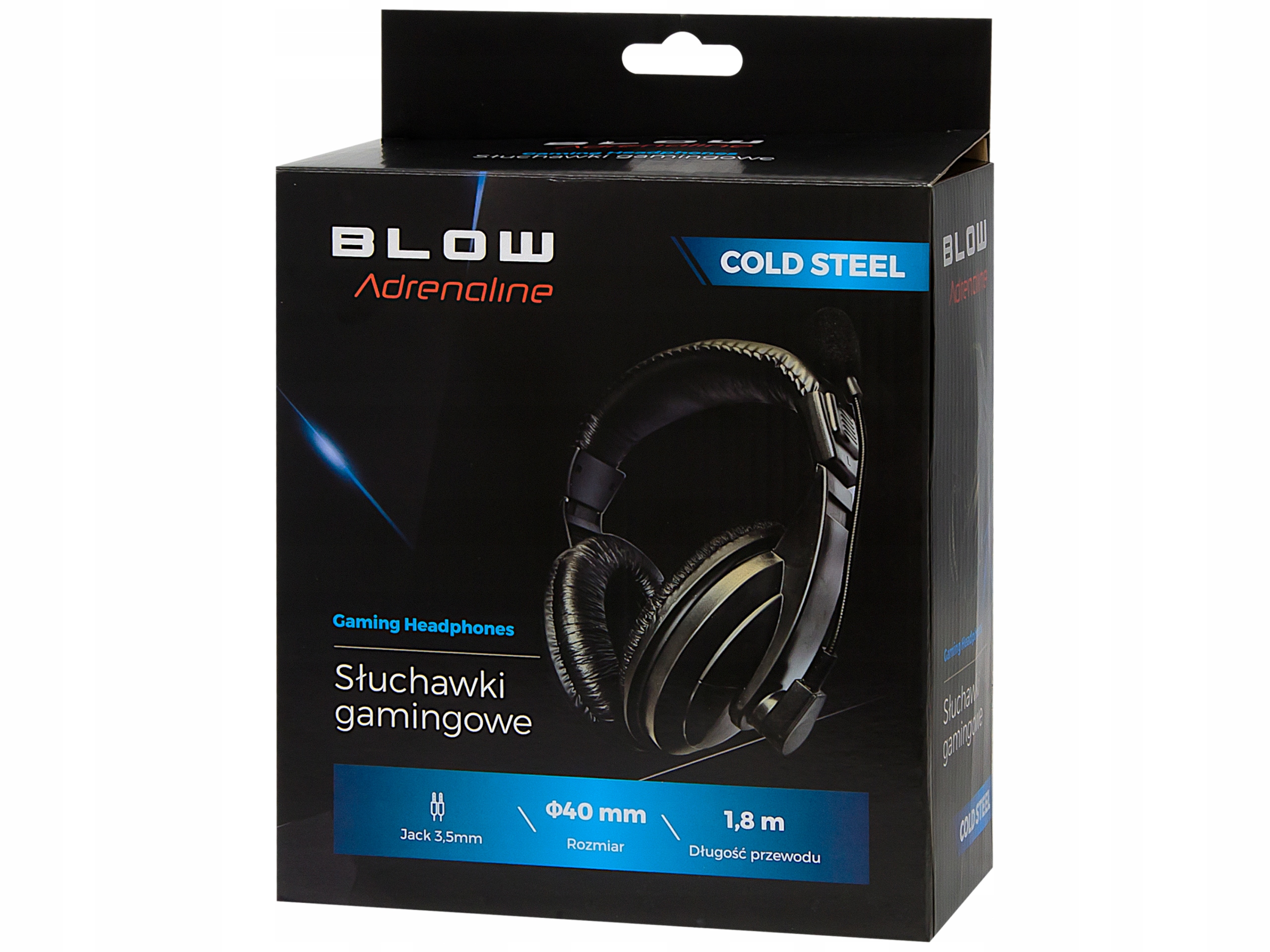 SŁUCHAWKI DO PRACY NAUKI GAMINGOWE Z MIKROFONEM REGULACJA DŁUGI KABEL JACK Model MDX100