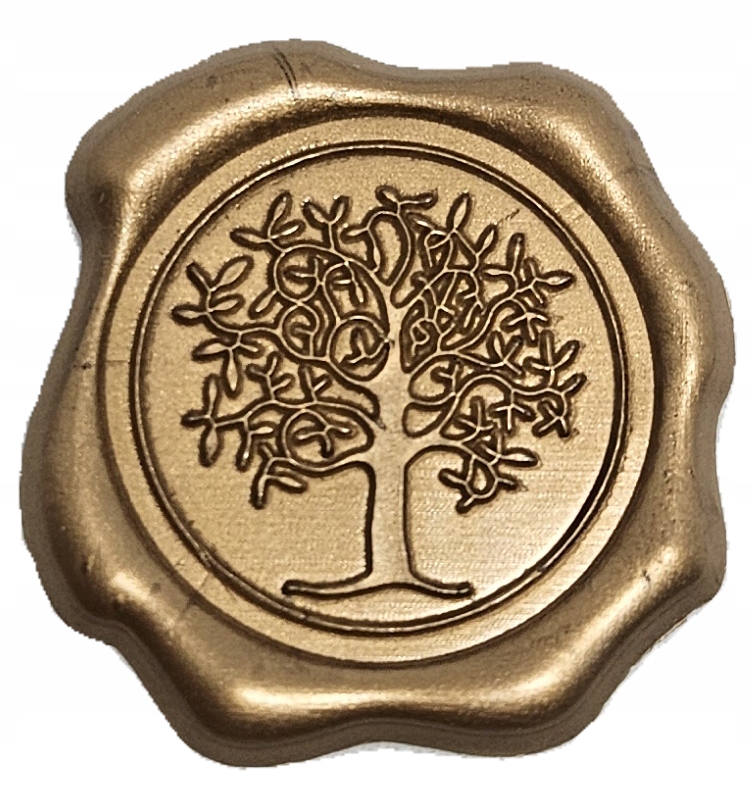 Odbicia Lakowe PIECZĘĆ LAKI DRZEWO STARE ZŁOTO 10szt