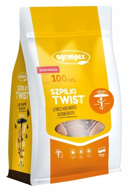 

Szpilki Twist Do Mocowania Włókniny Brązowe 100szt