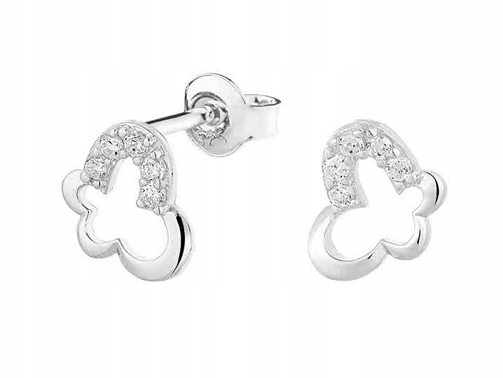 

Motyl Butterfly srebrne kolczyki z cyrkoniami