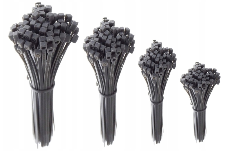 100x SZARE OPASKI ZACISKOWE TRYTYTKI OPASKI KABLOWE TRYTKI 3,6X150mm Długość 150 mm