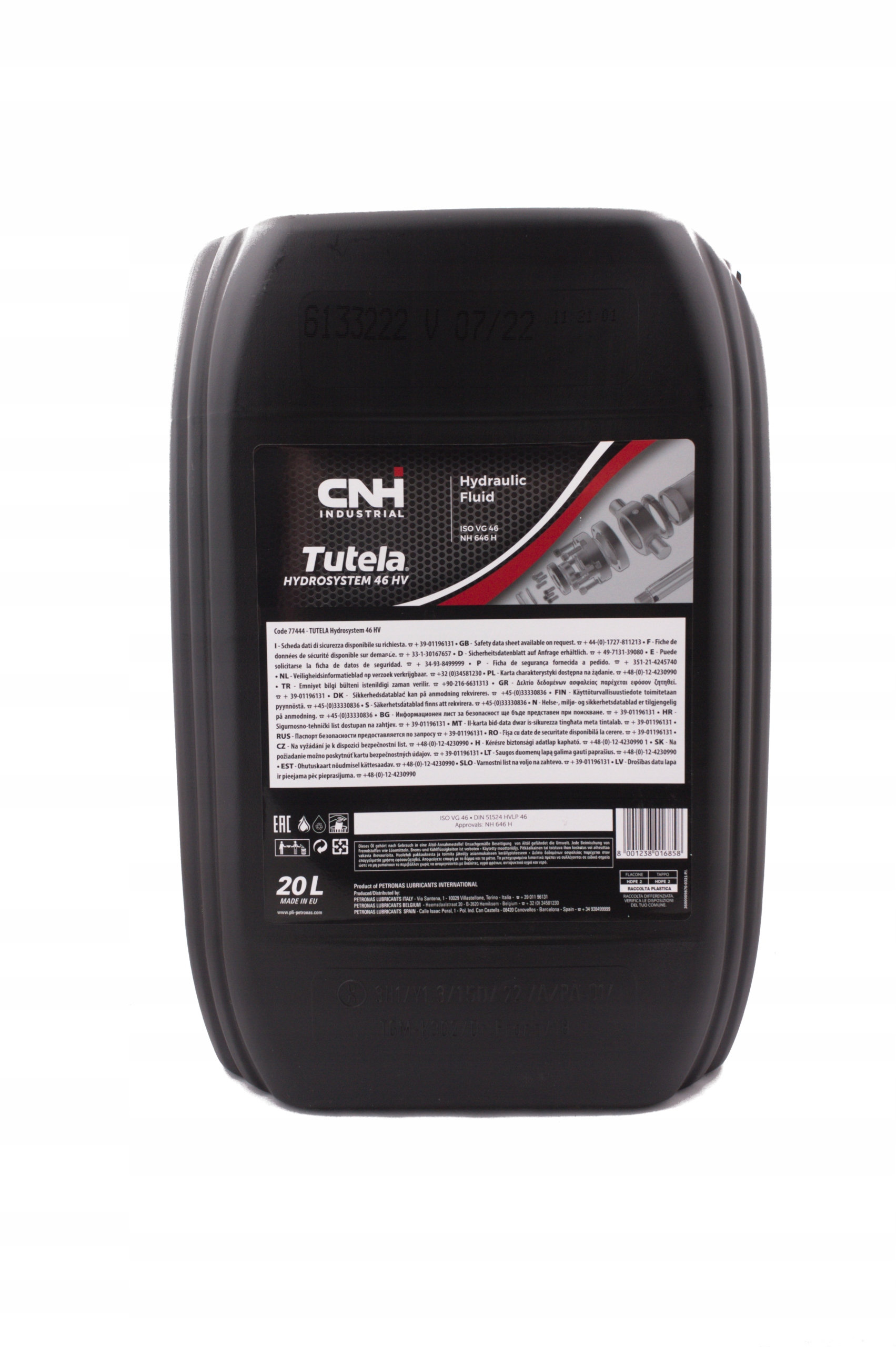 OLEJ HYDRAULICZNY TUTELA HYDROSYSTEM 46 HV 20 L Producent Petronas
