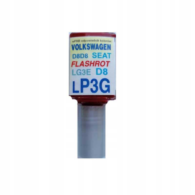Zaprawka do rys 10ml Audi Vw Seat P3G LP3G D8 Czerwony Flash