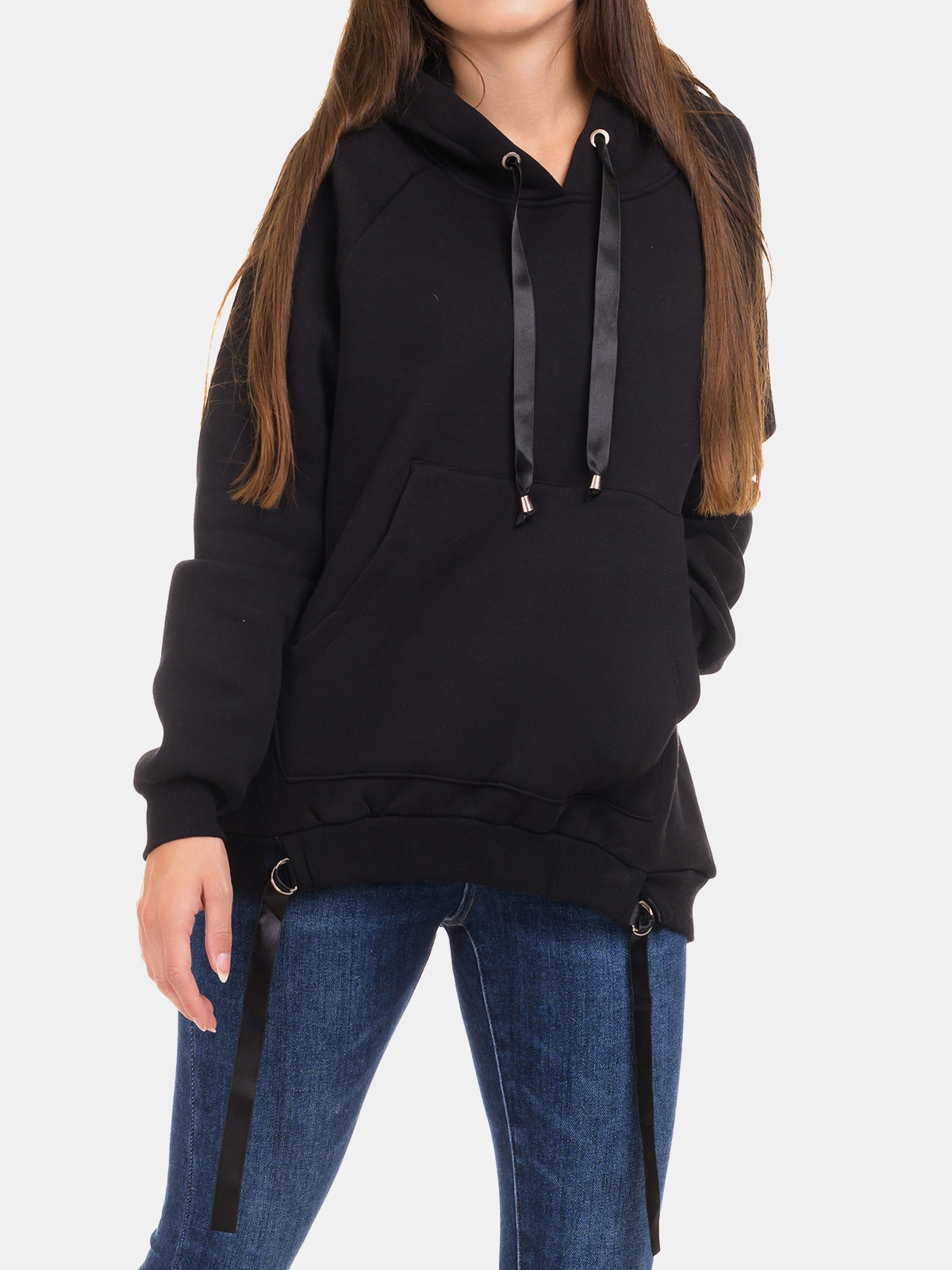 

Modna Bluza Damska Oversize z Kapturem M