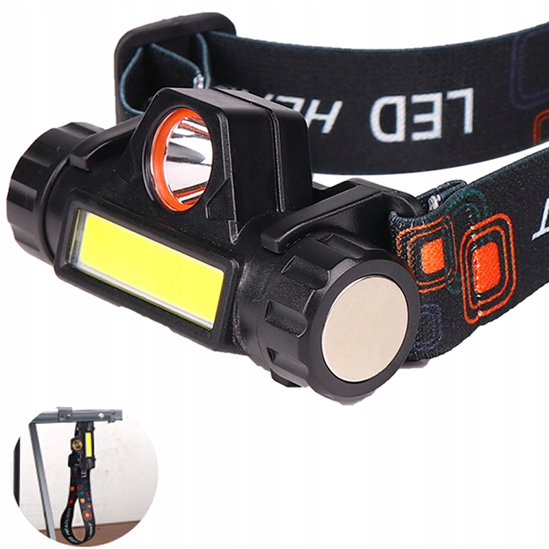 4w1 LATARKA CZOŁOWA COB LAMPKA CZOŁÓWKA Z MAGNESEM Marka PRC