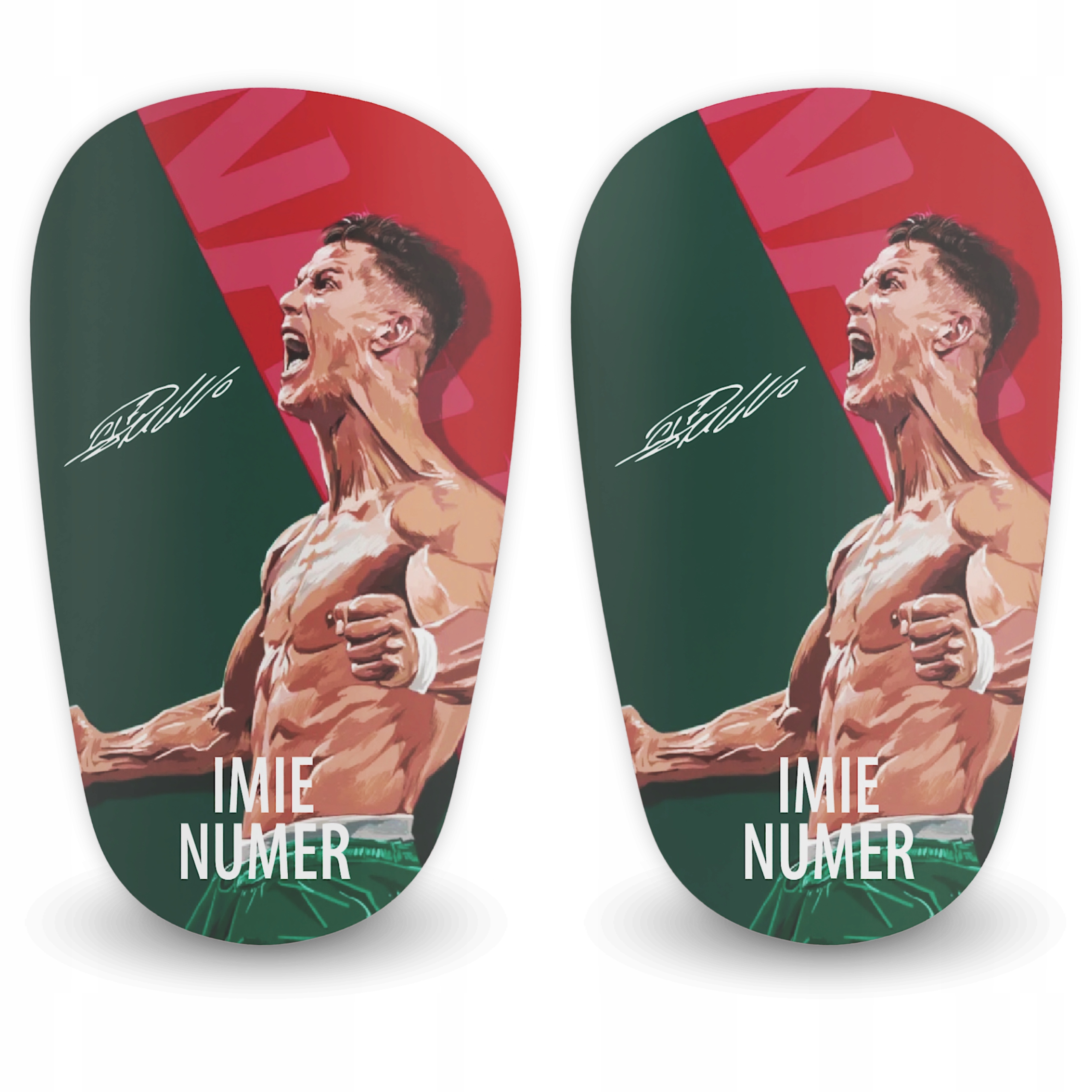 Ochraniacze Piłkarskie Małe Przylegające Lekkie r. S 10x6cm Ronaldo 9 ID