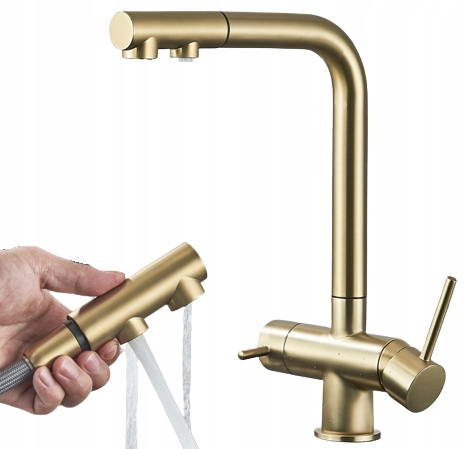 Kuchynská batéria trojcestná pre zlatý filter Ww