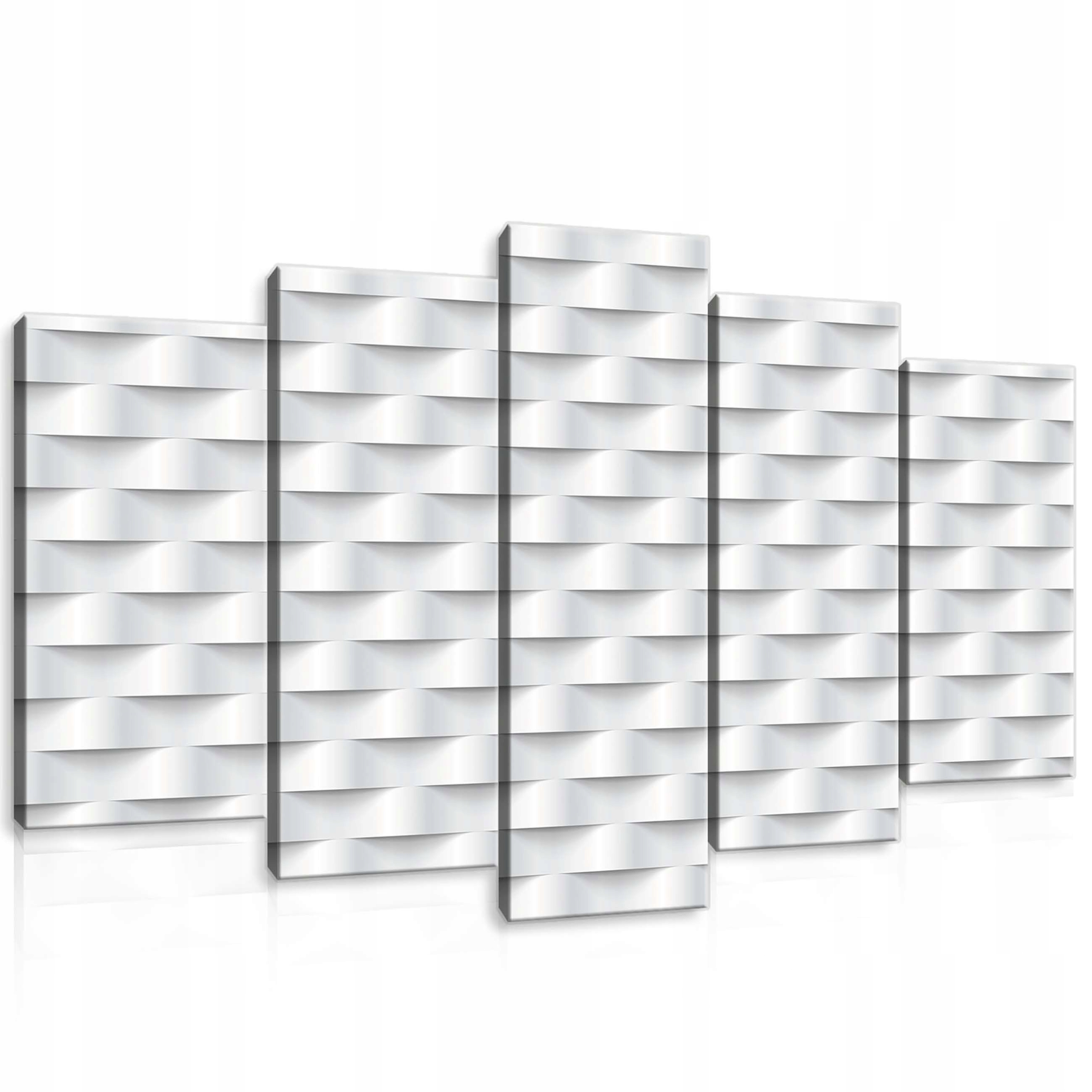 Obraz 100x60 Abstrakce textura 3D efekt bílý stříbrný minimalismus