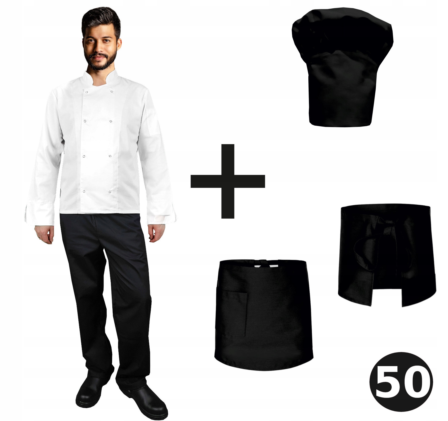 Sada kuchaře, kompletní kuchařská uniforma vel. S