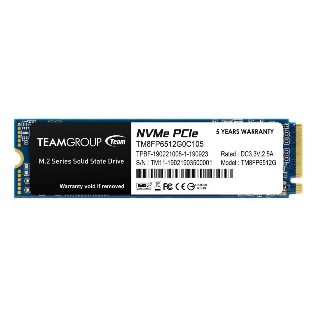 Ssd disk Team Group MP33 512GB M.2 2280 PCIe NVMe (1700/1400)