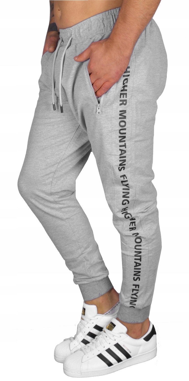 DRESOWE SPODNIE MĘSKIE KIESZENIE BAWEŁNIANE DRESY Rozmiar XXL