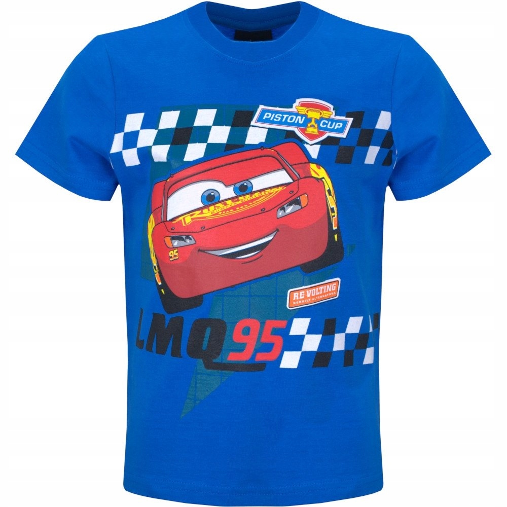 

T-shirt koszulka Auta Zygzak Mcqueen niebieska 122
