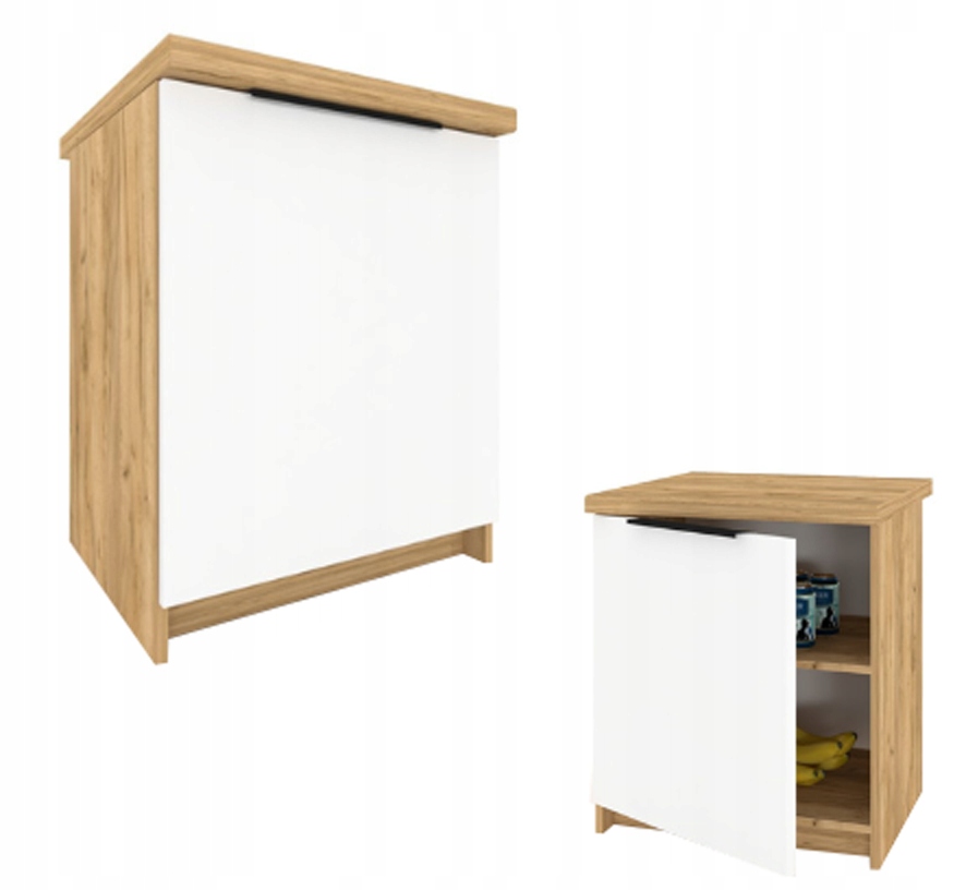 Kuchyňská skříňka Stojící Dolní Kira Craft Bílá 40 cm s deskou S Tlumením Dovírání
