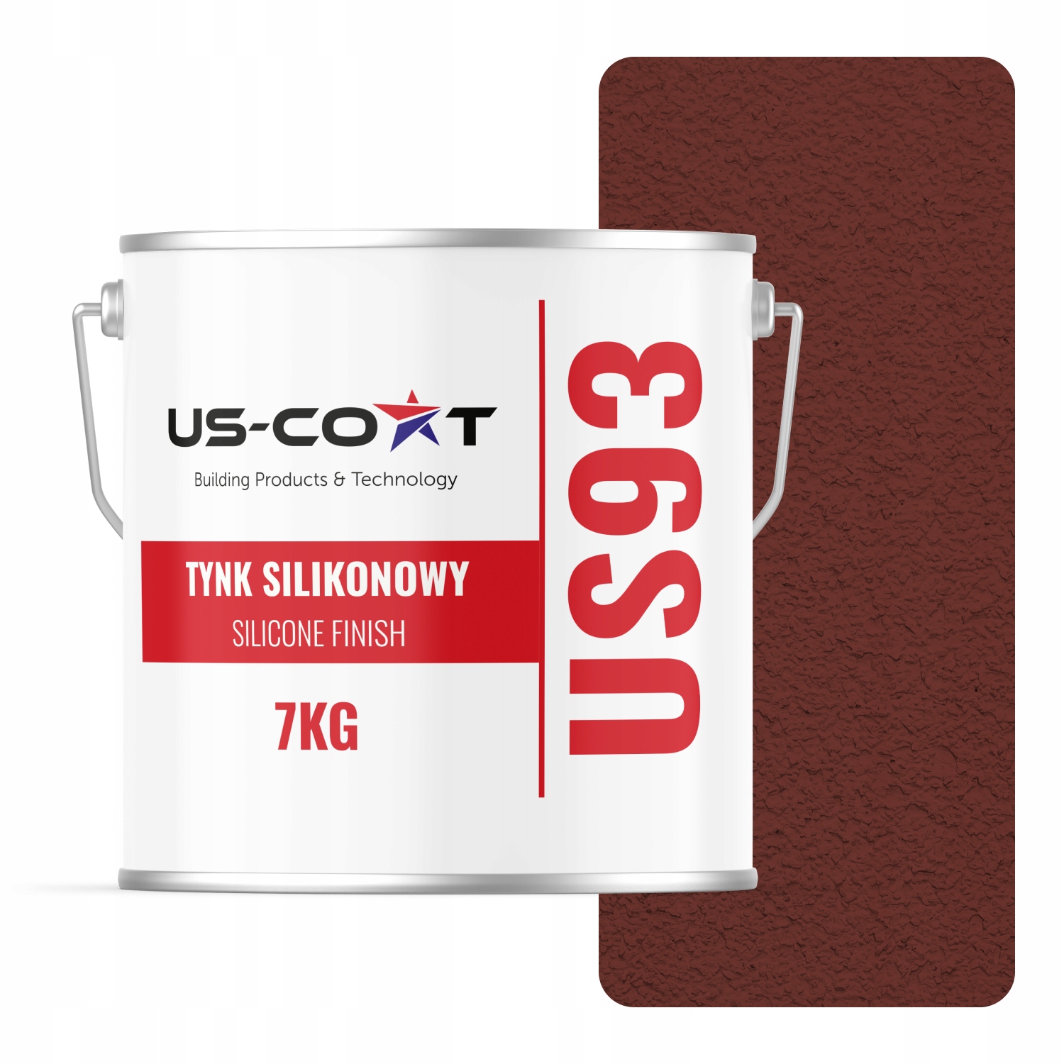 Silikonová Fasádní Omítka Třešňová Barva RAL3009 Beránek Granulace 1.0 mm