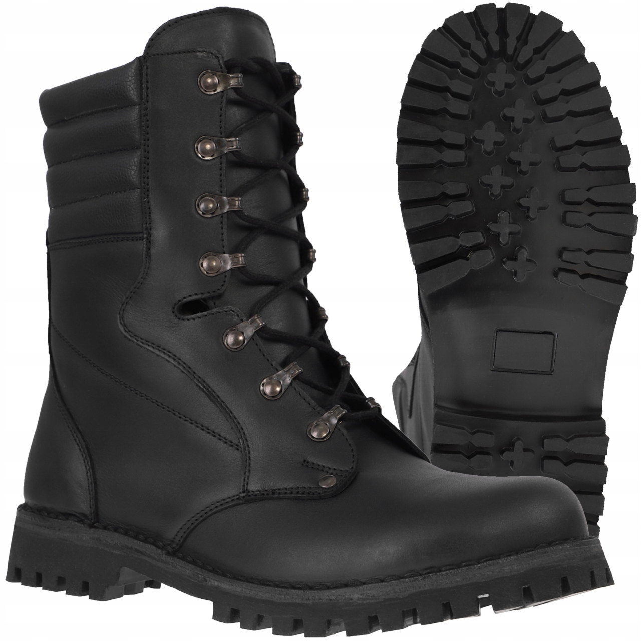 Polskie Buty Wojskowe Skoczki Desanty Taktyczne Trekking Skórzane Czarne 45