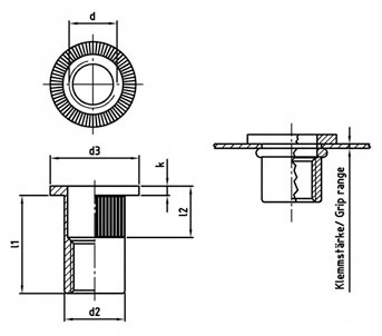 M4x10 NITONAKRĘTKA PŁASKA NIERDZEWNA INOX - 10szt Marka MARINOX