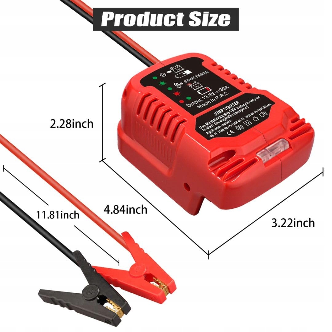 URUN Powerbank Rozruchowa Do Akumulatora M18 18V Booster Samochodowy — miniatura 4