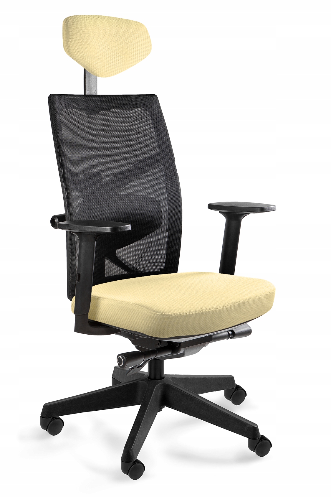 Fotel Ergonomiczny TUNE obrotowy SYNCHRON BUTTERCU